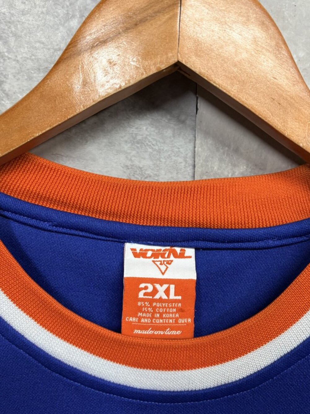 Vokal Classic Basketball Jersey Men's 2XL Blue Orange IV Stitched Y2K Hip Hop - Picture 6 of 9